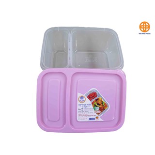 hộp thực phẩm 2 ngăn Việt Nhật No 6485 dùng được trong tủ lạnh