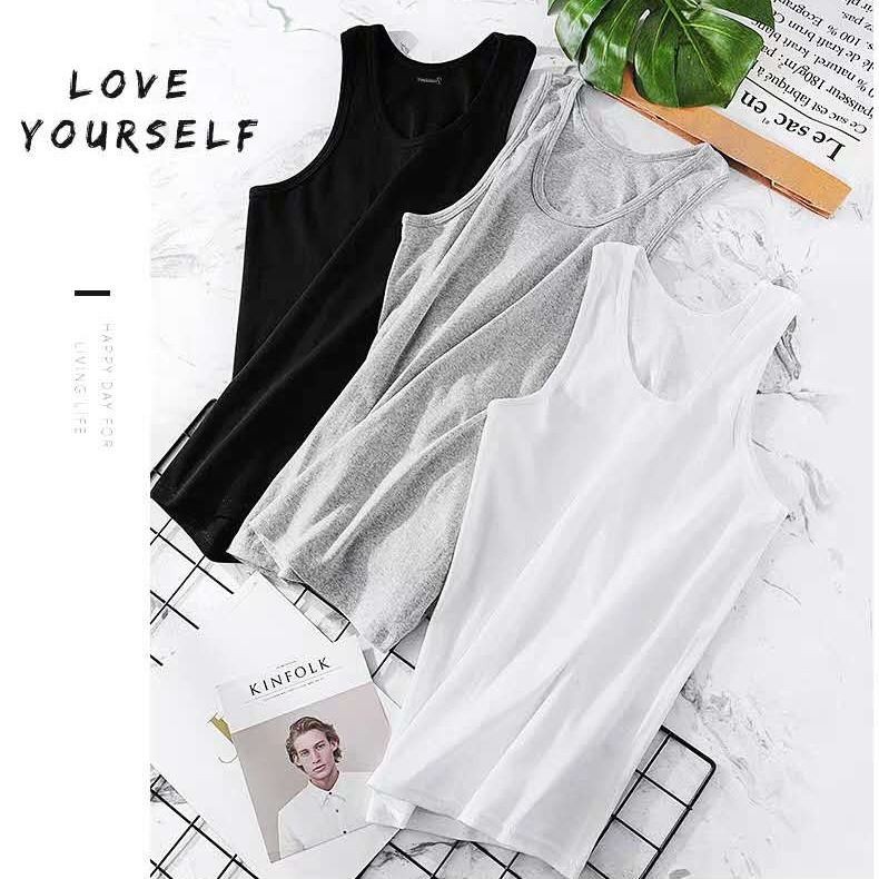 1 chiếc hoặc 2 áo vest cotton mùa hè cho nam thanh niên, đáy quần co giãn ôm sát, lót có dây treo vừa vặn, hợp
