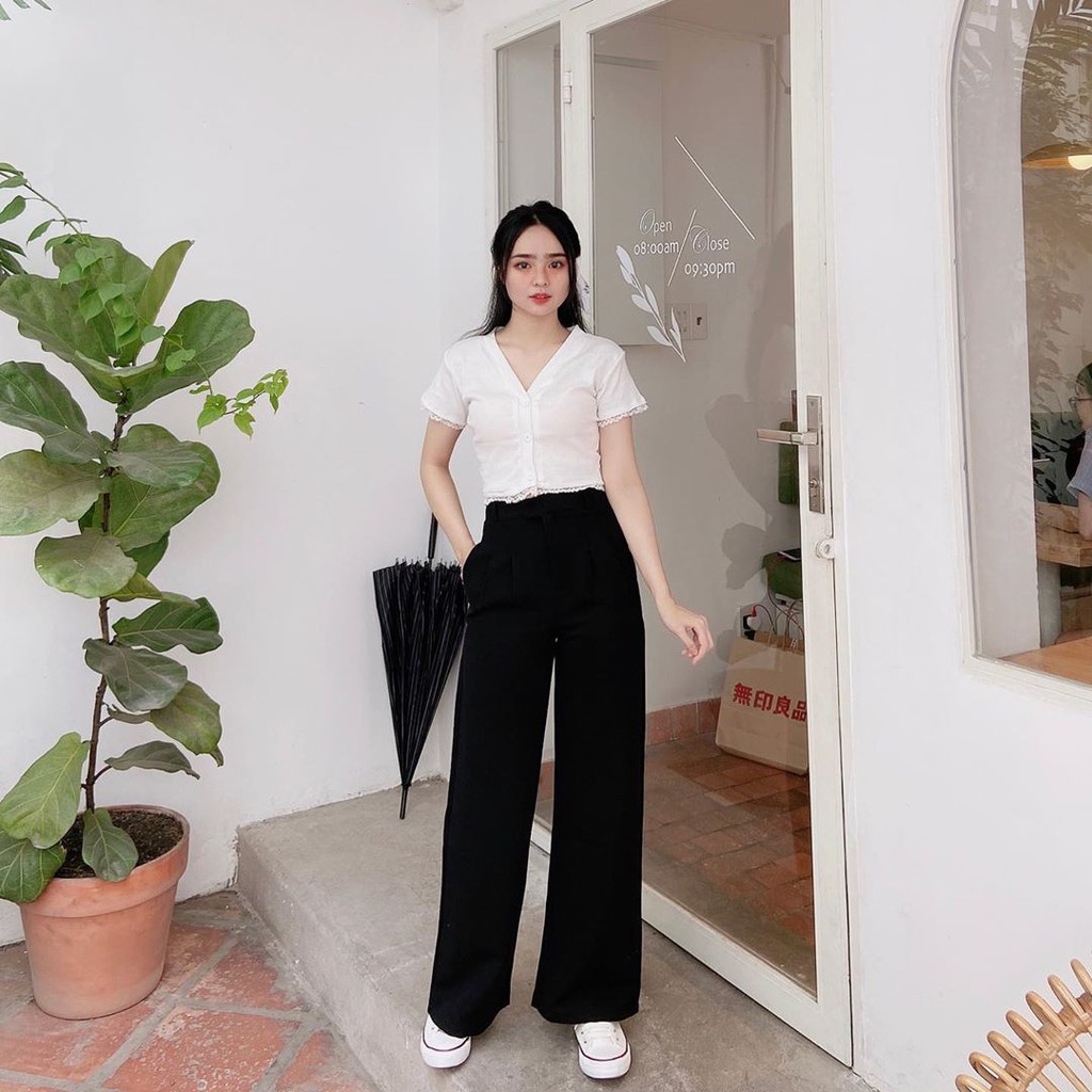 ÁO CROPTOP PHỐI REN BAE | BigBuy360 - bigbuy360.vn