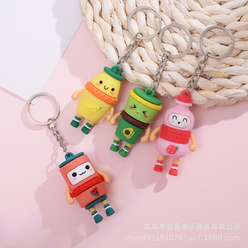 Móc khóa cậu bé lon hoa quả