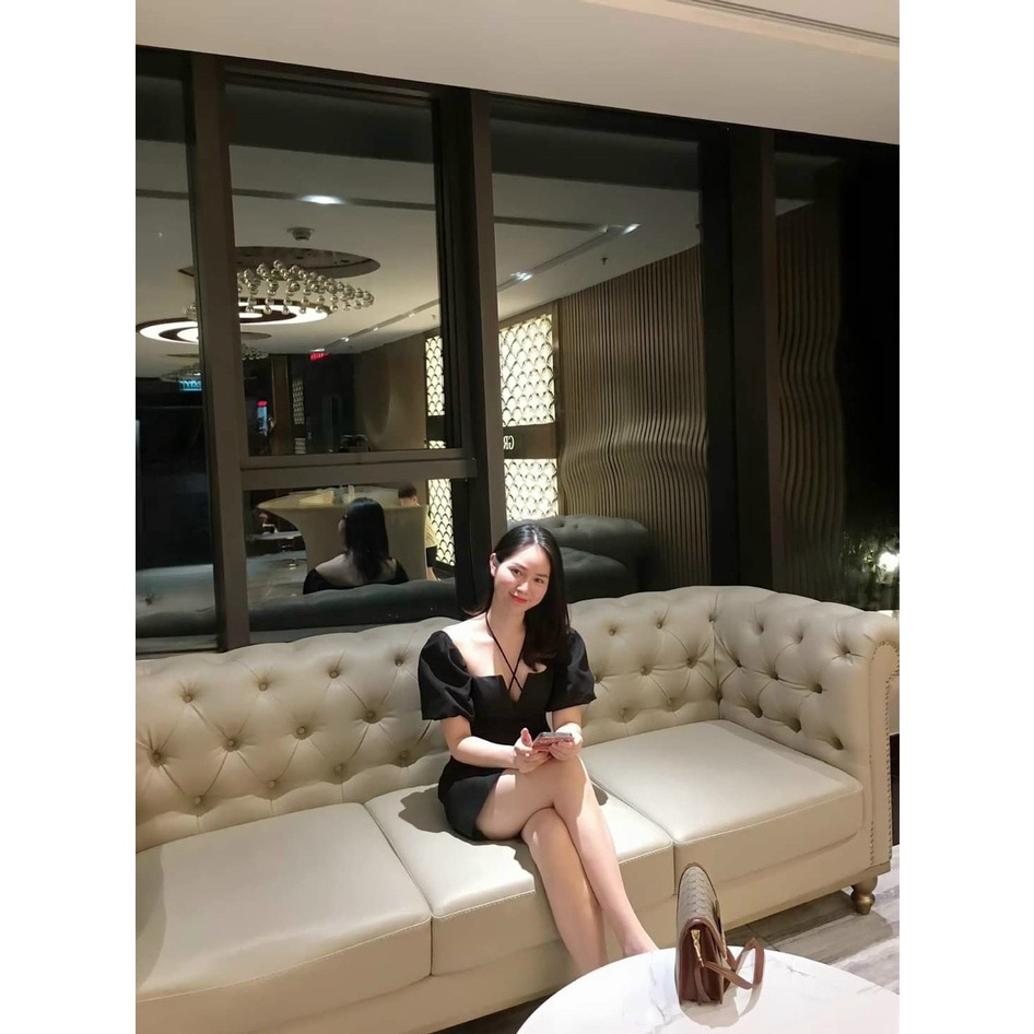 Váy đầm nữ dáng ôm cổ V cúp ngực mặc được hai kiểu siêu xinh