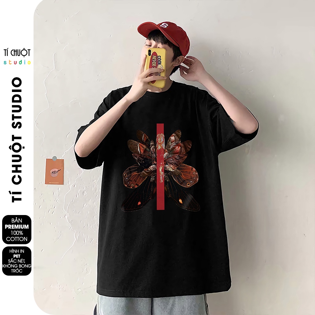 Áo thun Mikenco Illusion 1 nam nữ in hình 5D, áo phông unisex mikenco bướm tay lỡ - Tí Chuột Studio