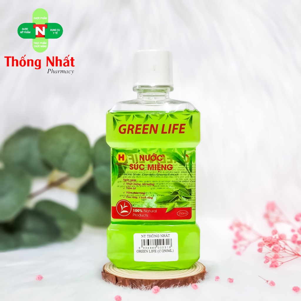 [CHÍNH HÃNG] - NƯỚC SÚC MIỆNG GREEN LIFE BẠC HÀ THƠM MÁT (250ML)