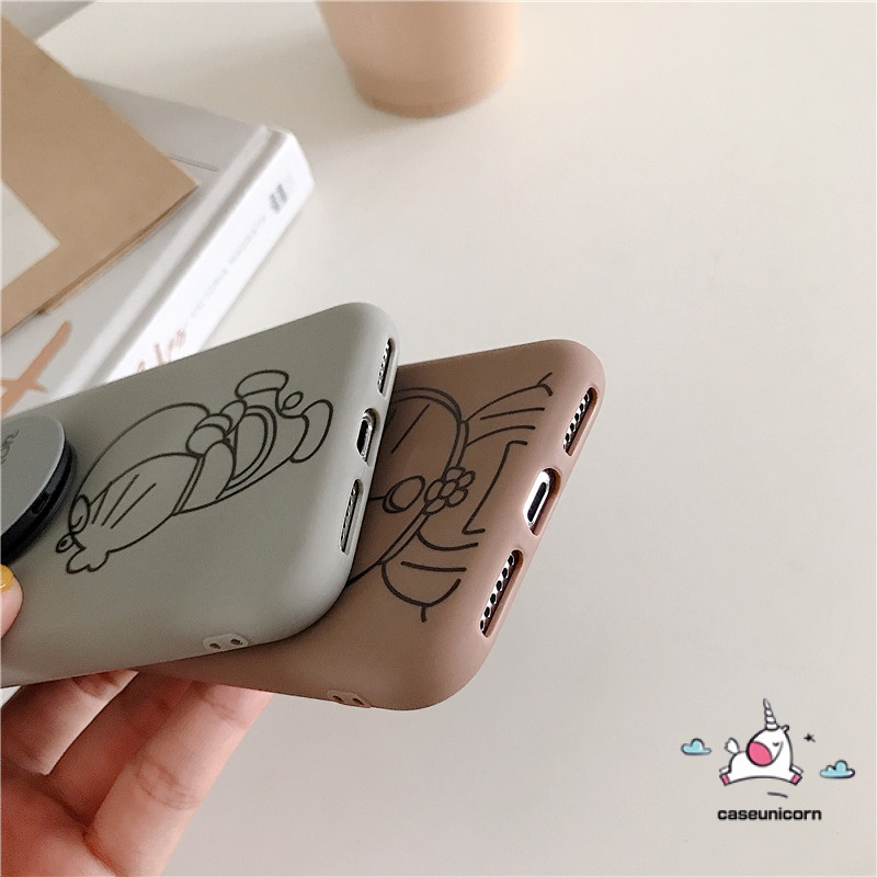 Ốp điện thoại dẻo TPU in hình Doraemon kèm giá đỡ cho iPhone 11 Pro Max iPhone 6 6s 7 8 Plus X XR XS MAX | BigBuy360 - bigbuy360.vn
