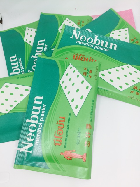 20 goi Cao dán giảm đau Neobun thái lan mẫu mới