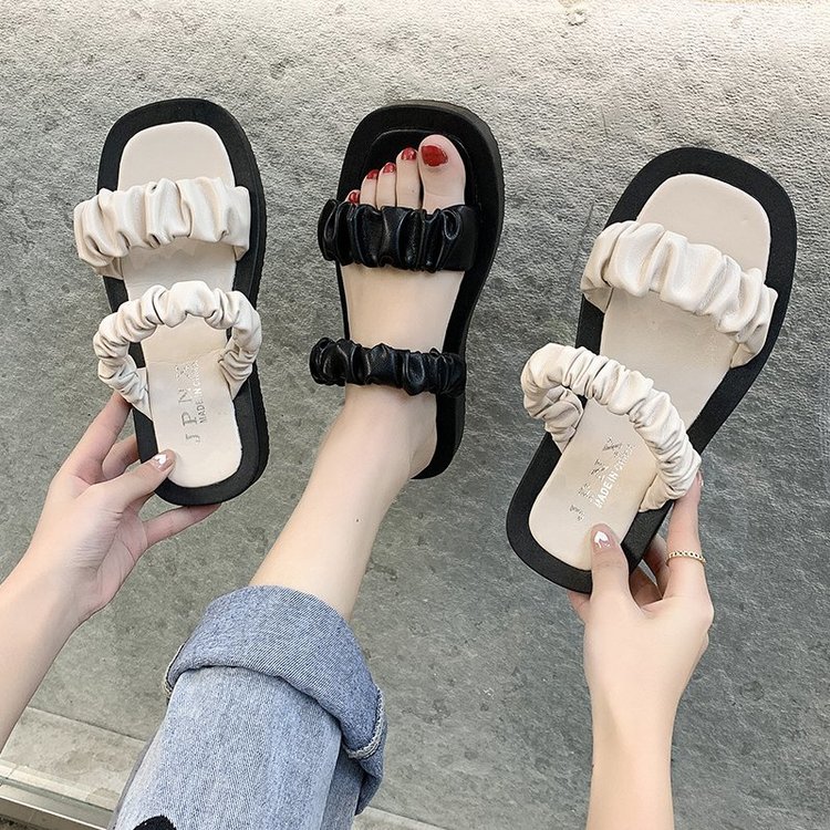 [ Mã 66CBSALE giảm 30K đơn 200K] Dép Nữ Mũi Vuông Quai Ngang Thời Trang | BigBuy360 - bigbuy360.vn
