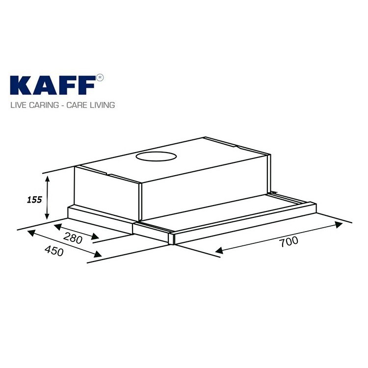 Máy hút mùi bếp âm tủ 7 tấc KAFF KF-TL70H