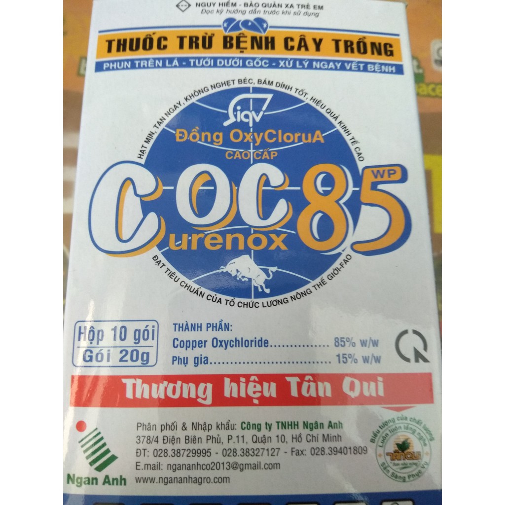 Thuốc trừ bệnh cây trồng Đồng OxyClorua CoC 85- gói 20 g