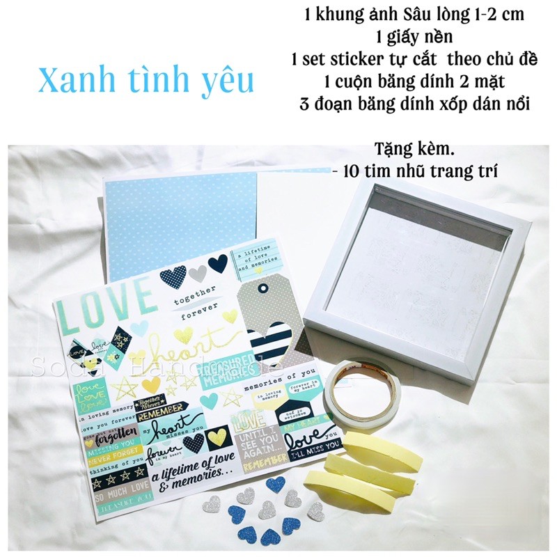 [Sâu lòng 2 cm]Set làm khung ảnh Nổi/Khung ảnh scrapbook kèm clip hướng dẫn | BigBuy360 - bigbuy360.vn