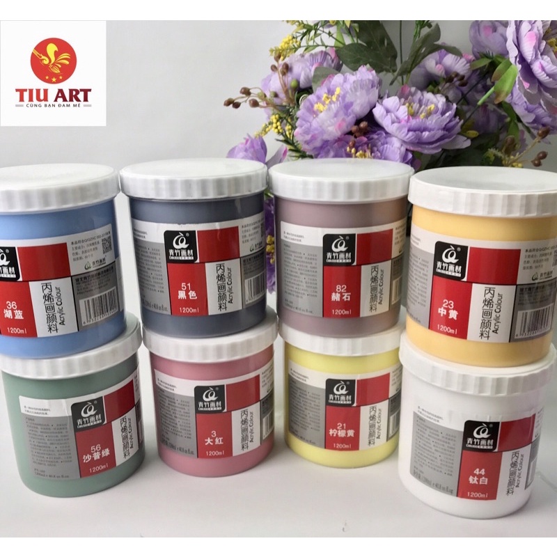 Màu Acrylic Chinjoo Hũ To 1200ml (Acrylic Colour)