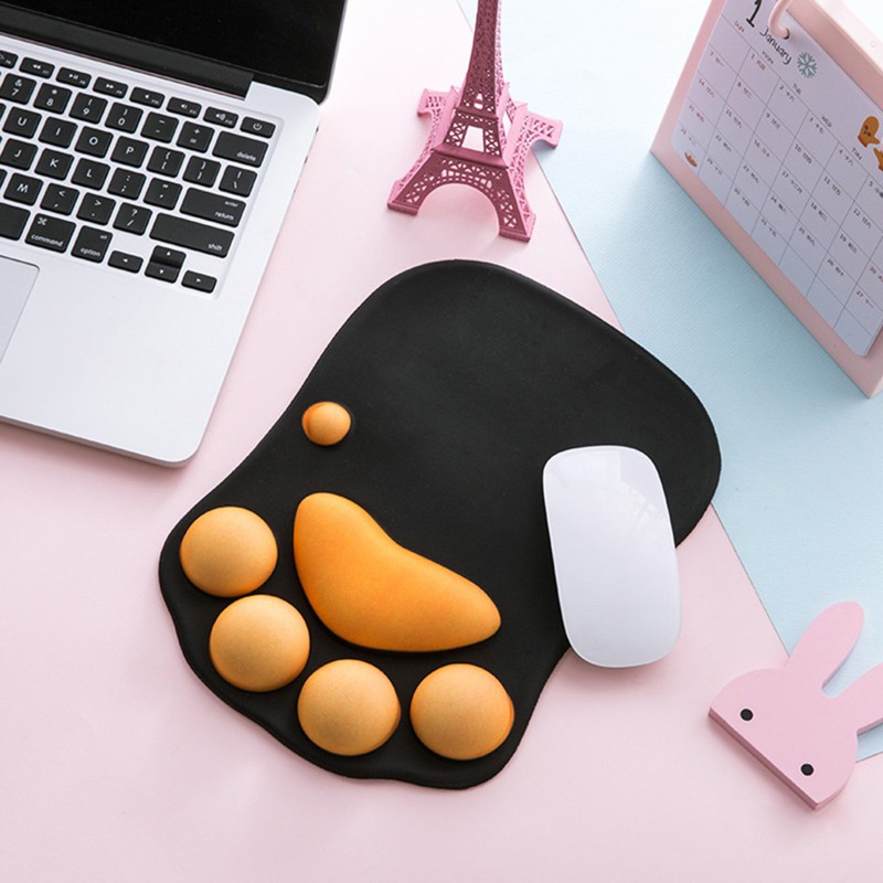 Miếng Lót Chuột Silicone Hình Chân Mèo 3d