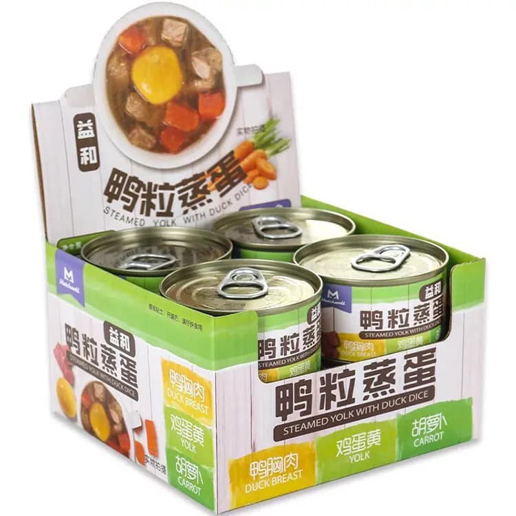 Thịt hộp dành cho ( chó &amp; mèo ) thịt gà &amp; lòng trứng gà &amp; tim gà tươi (100g)