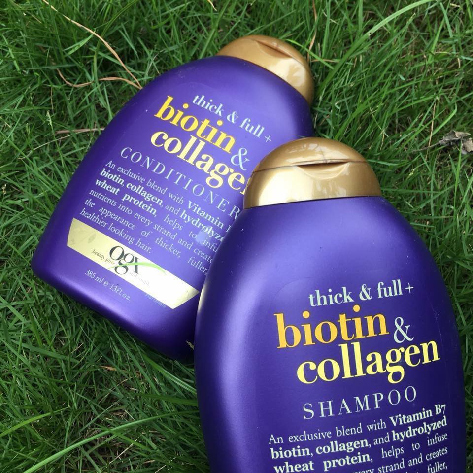 Cặp dầu gội dầu xả Biotin giảm tóc gãy rụng,Gội xả thick and full Biotin Collagen