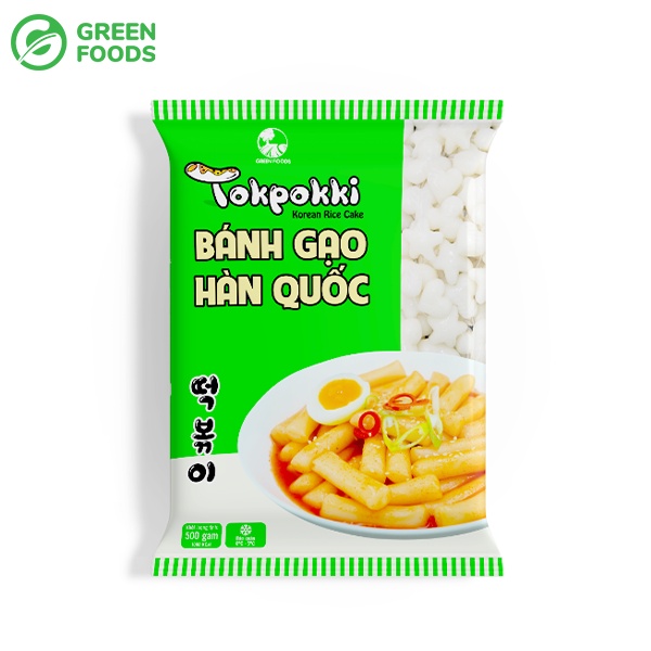 Bánh Gạo Hàn Quốc Tokbokki Dạng Hoa Sao Tim Green Foods 500g