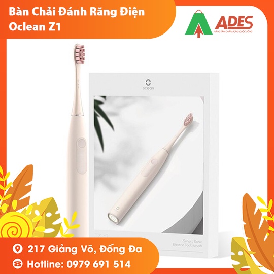 Bàn chải đánh răng điện Oclean Z1 - Hàng Chính Hãng - Sạc nhanh không dây, Màn hình Led, Kháng nước IPX7