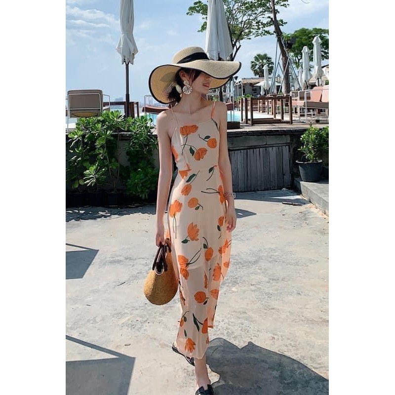 VÁY HOA NỮ HỌA TIẾT HOA TULIP SANG TRỌNG QUYẾN RŨ V150 | BigBuy360 - bigbuy360.vn