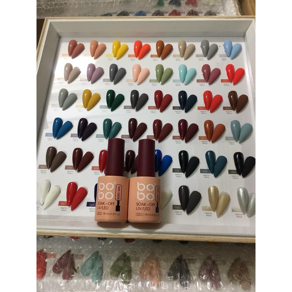 Sơn gel  Bobo siêu đẹp lẻ chai, chất đặc, mướt, chai 18ml,