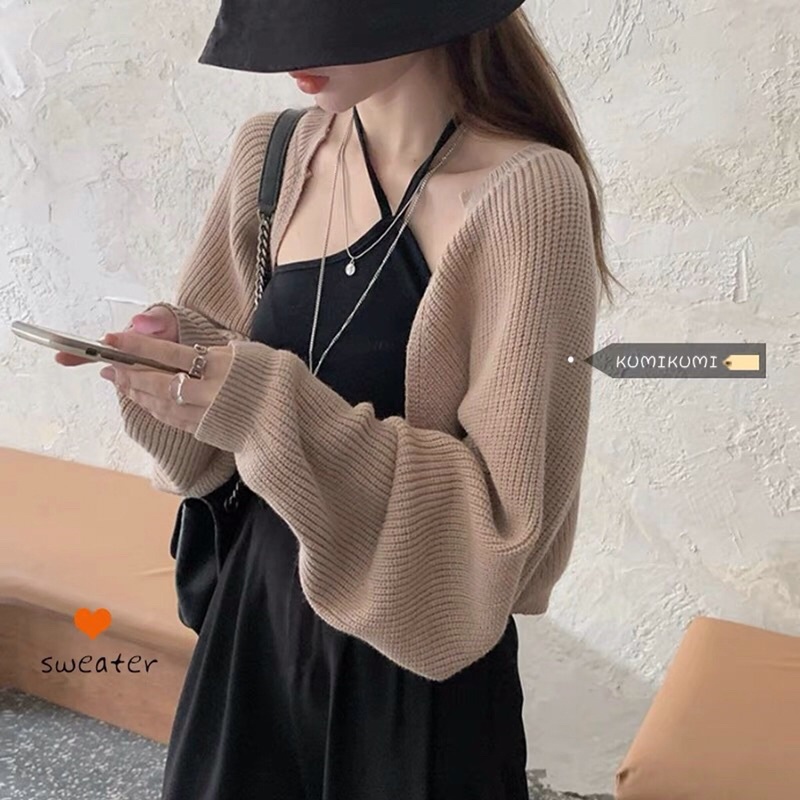 áo choàng len cardigan dáng lửng croptop BlackPink hot hit (1856#)