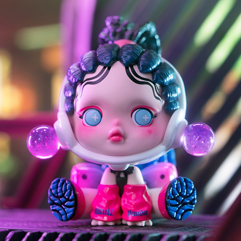 POP MART  SKULLPANDA City of Night Series Mô Hình Đồ Chơi Hộp Sọ Trong Đêm Series Ngẫu Nhiên