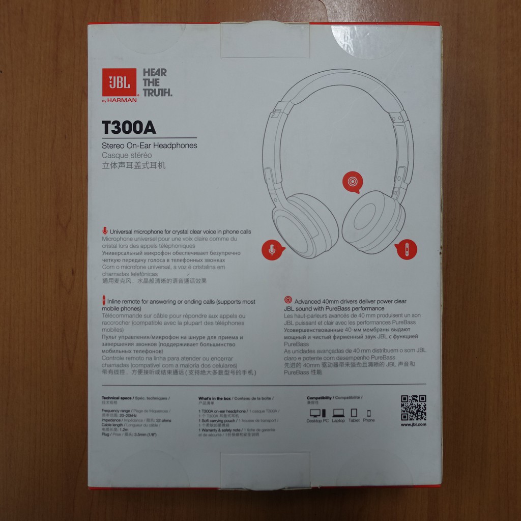 Stereo On-ear Headphone Jbl T300a