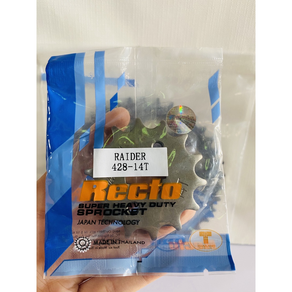 Nhông dĩa RECTO đủ size cho dòng xe Exciter 150, Winner 150, Satria, Raider, Sonic chính hãng Thái Lan