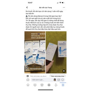 Menevit 90 viên mẫu mới nhất