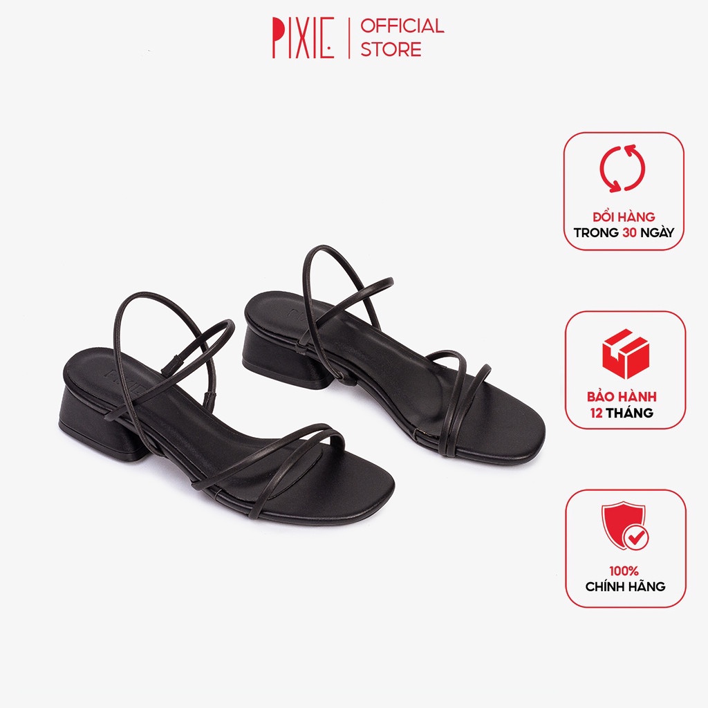 Giày Sandal Cao Gót 3cm Quai Mảnh Pixie X894