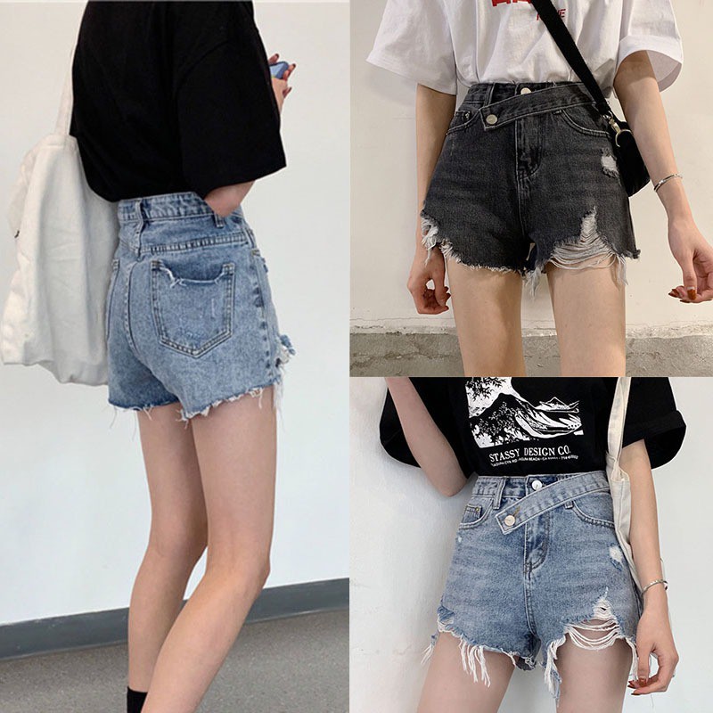 Quần Short Denim nữ ống rộng