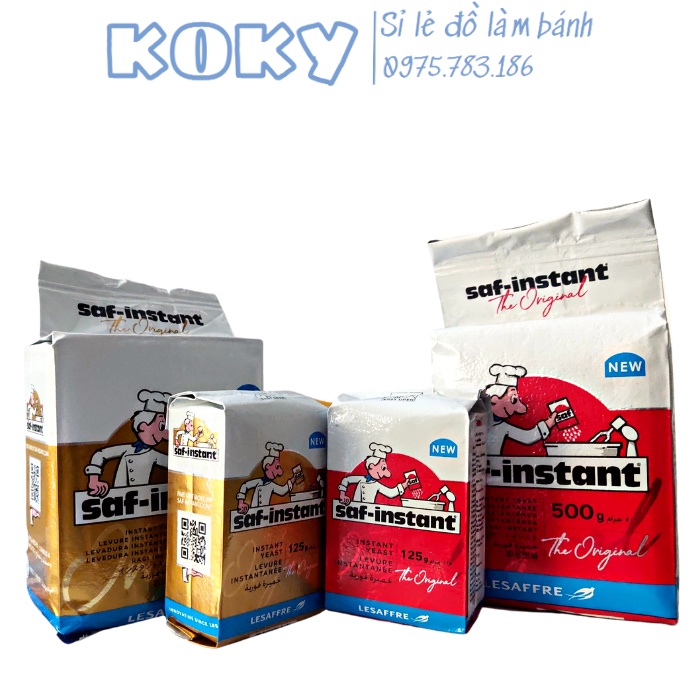 Men Pháp vàng đầu bếp, men ngọt làm bánh gói 125g - Nhãn Vàng hiệu Saf-instant