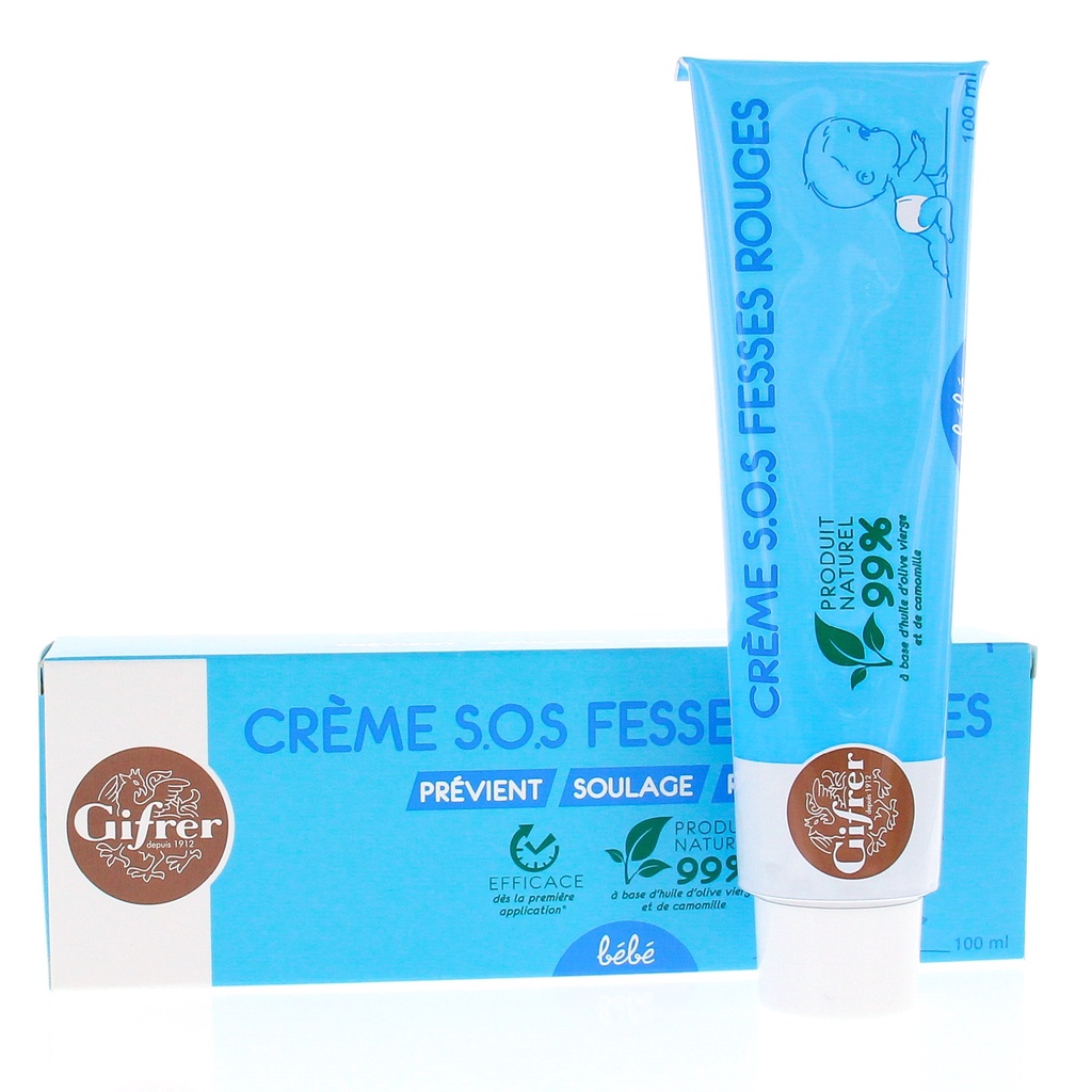 Hàng Pháp - Kem hăm Gifrer, thành phần thiên nhiên - dùng cho bé từ 0m, 100ml