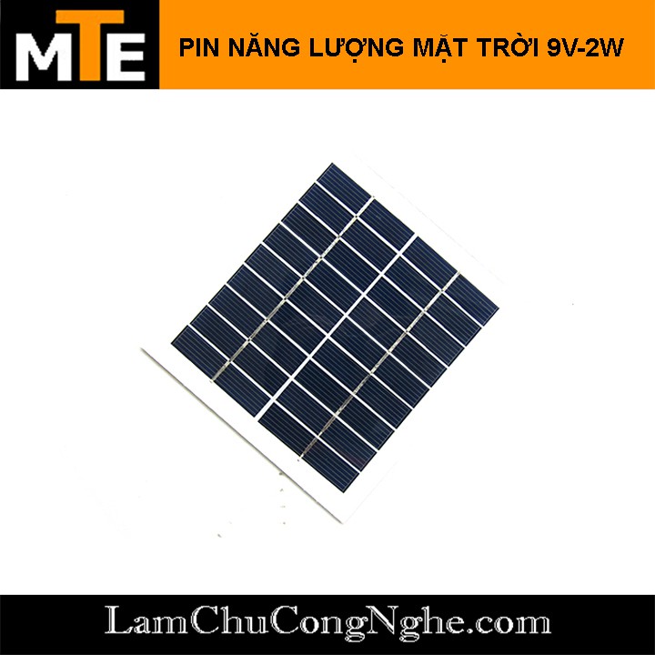 Tấm pin năng lượng mặt trời 9V 2W và 150mA  NLMT