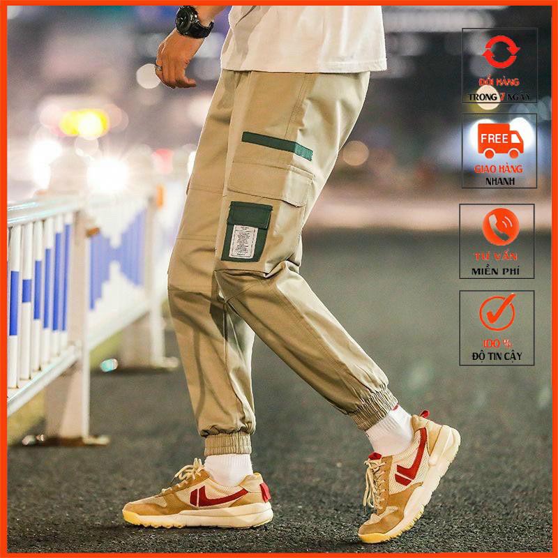 Quần Jogger Kaki Nam Nữ Dáng Rộng YOORA Quần Kaki Ống Chun Bo Cổ Chân Túi Hộp Xanh Unisex Hàn Quốc Siêu Đẹp QD115