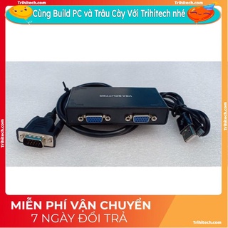 [HCM SALE] Cáp chia cổng VGA 1 ra 2 màn hình chuẩn Video Full HD 1920 * 1440 Bộ chia VGA 1-2