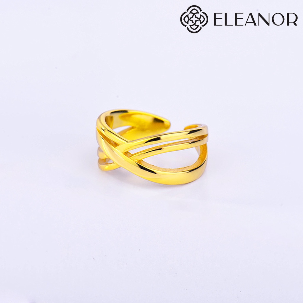 Nhẫn Bạc Eleanor Mạ Vàng 14K Vô Cực Đúp 2 Viền Cá Tính Cho Nữ - SP002322