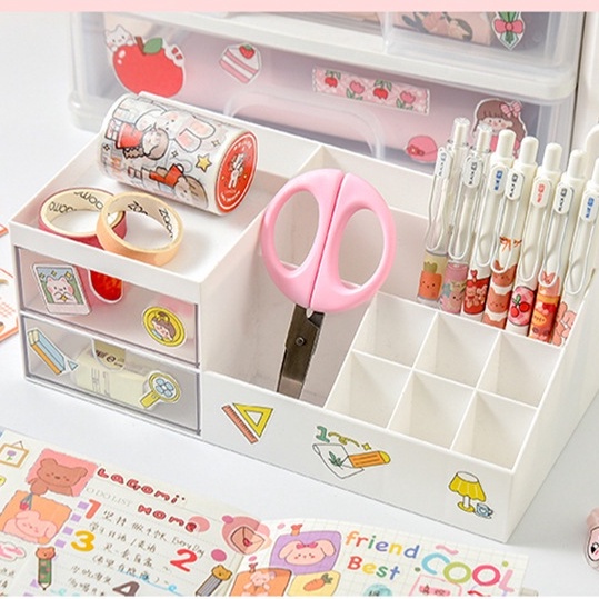 &lt;Video Review&gt; Bộ Tấm Miếng Sticker Hình Dán Sticker Hoạt Hình Trang Trí Sổ Tay Nhật Ký Điện Thoại Khay Đựng Bút D024