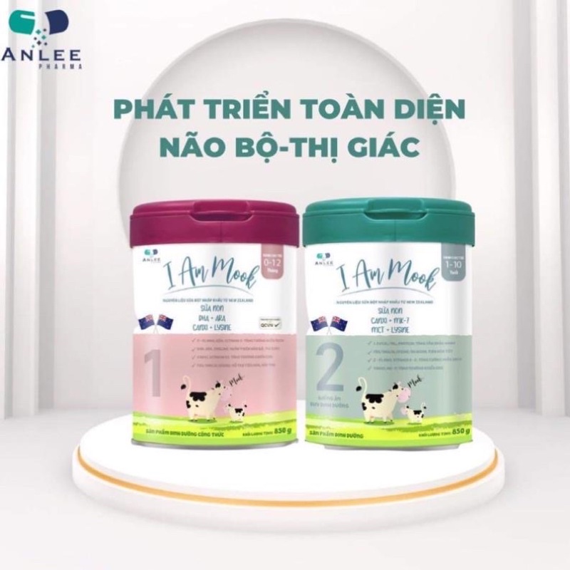SỮA CÔNG THỨC I AM MOOK SỐ 1 & SỐ 2 - 850g -Tăng Cân, Tăng chiều Cao, PHát Triển Toàn Diện