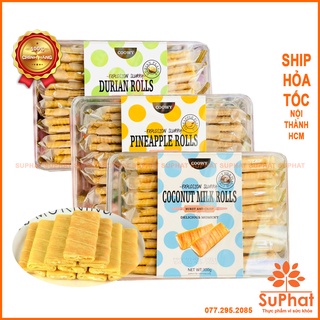 Bánh quế kẹp kem sầu riêng/ sữa dừa/ dứa Coowy 300g siêu ngon