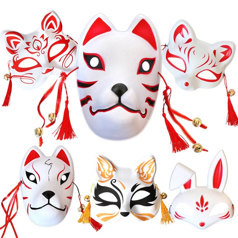 Mặt Nạ Cáo Hóa Trang Halloween Phong Cách Nhật Bản-Mặt Nạ Hóa Trang Hình Cáo Độc Đáo