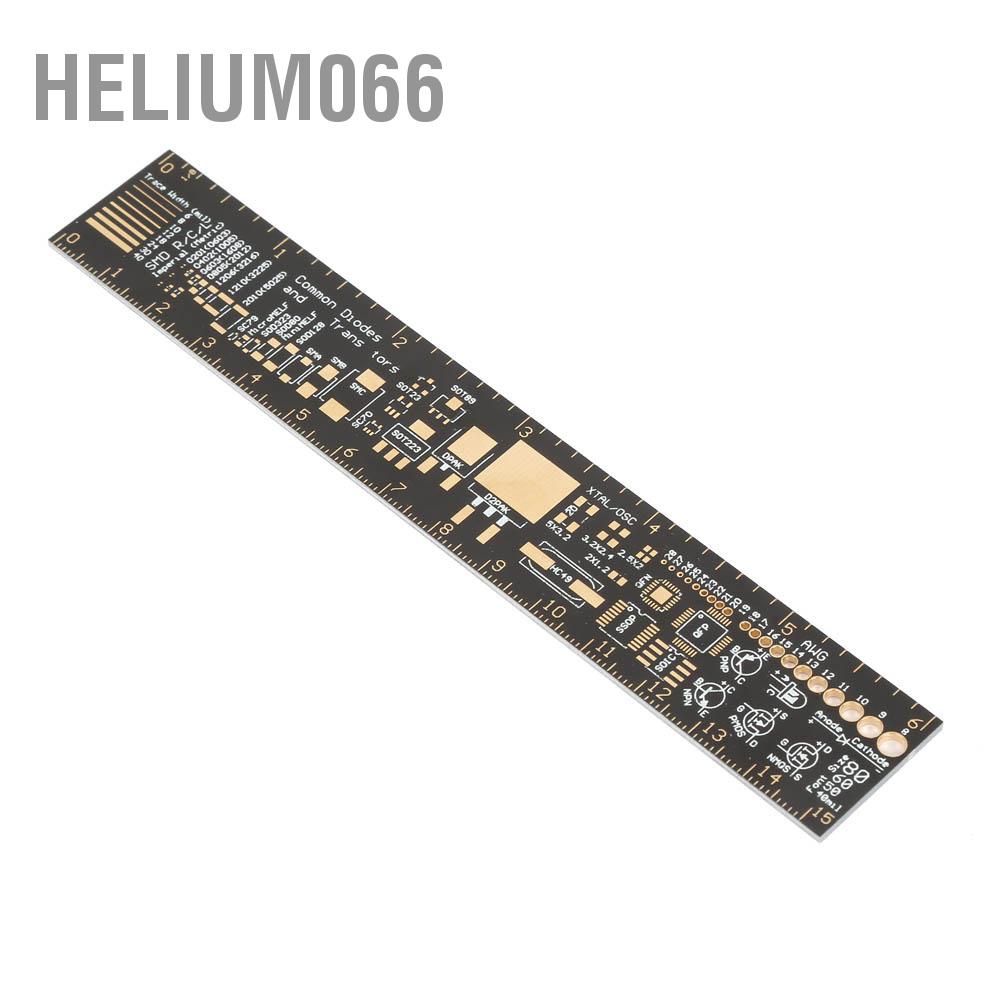 Helium066 6inch 15CM Multifunctional Printed Circuit Board Ruler Measuring Tool for Electronic Engineers