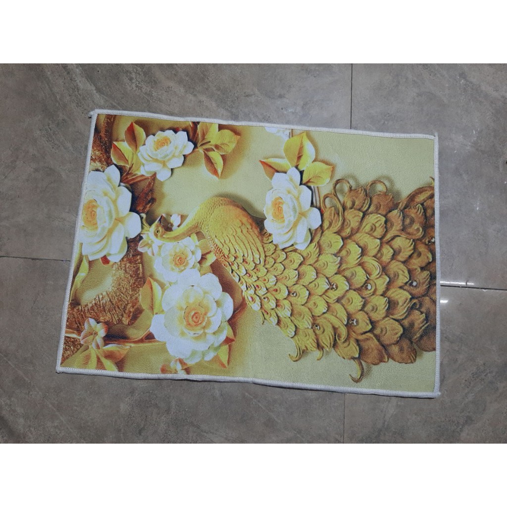 Thảm lau chân chùi chân Bali 40x60cm họa tiết 3d có chống trơn cao cấp dùng cho lối đi cửa ra vào phòng khách phòng ngủ