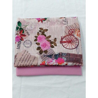VẢI ÁO DÀI IN HOA TẰM Ý VINTAGE CÓ ẢNH THẬT (CẢ BỘ VẢI)