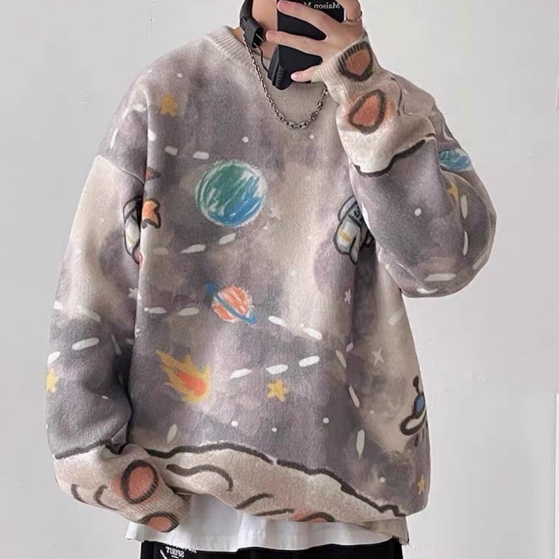 Áo len unisex loang màu phi hành gia unisex