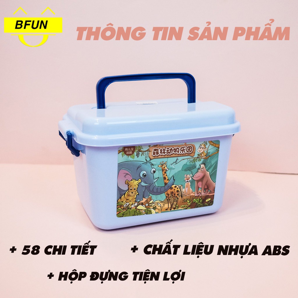 Đồ Chơi Mô Hình Động Vật 58 Chi Tiết Thú Rừng Hoang Dã Cho Bé Trai Và Gái Nhận Biết Thế Giới Xung Quanh Đồ Chơi Bfun