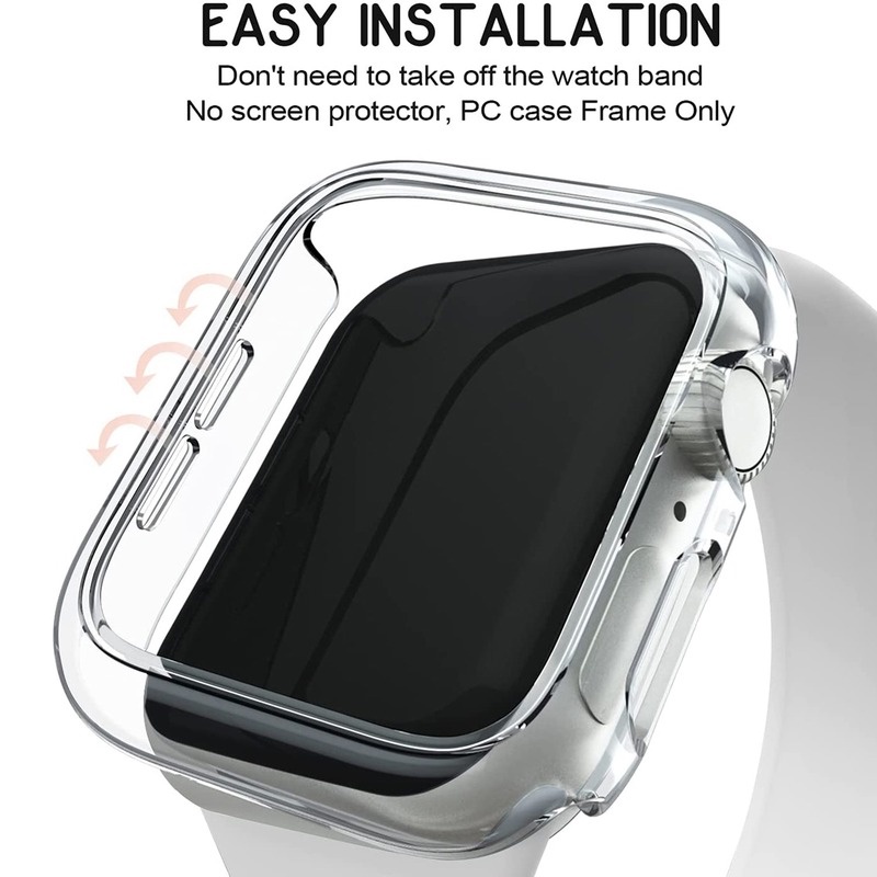 Vỏ nhựa cứng màu nhám 42mm 38mm bảo vệ đồng hồ Apple Watch Serie 6 5 4 3 SE 44mm 40mm