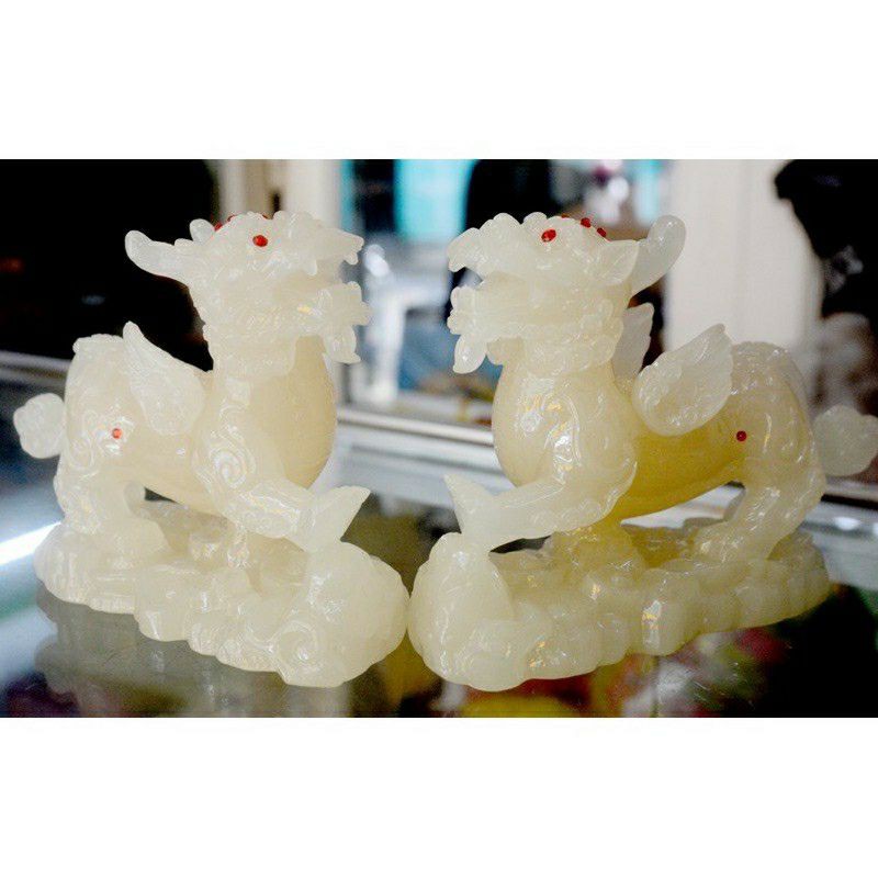 Cặp tì hưu phong thủy, chiêu tài lộc cao 12cm