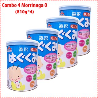 Combo 4 hộp morinaga số 0 mẫu mới( 810g*4) nội địa nhật bản