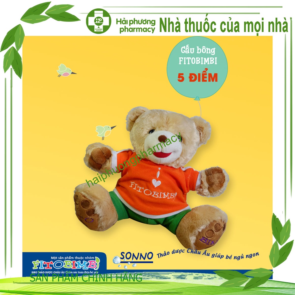 Quà tặng gấu bông Fitobimbi -  – Thảo dược chuẩn hóa châu Âu, chuyên biệt chăm sóc Bé yêu, từ Italia