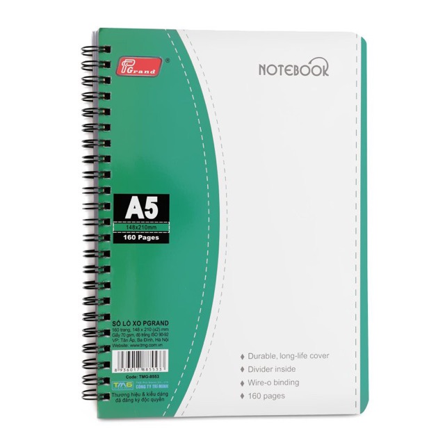 [Mã LIFEB04ALL giảm 10% tối đa 15K đơn 0Đ] Sổ lò xo A5 160 trang