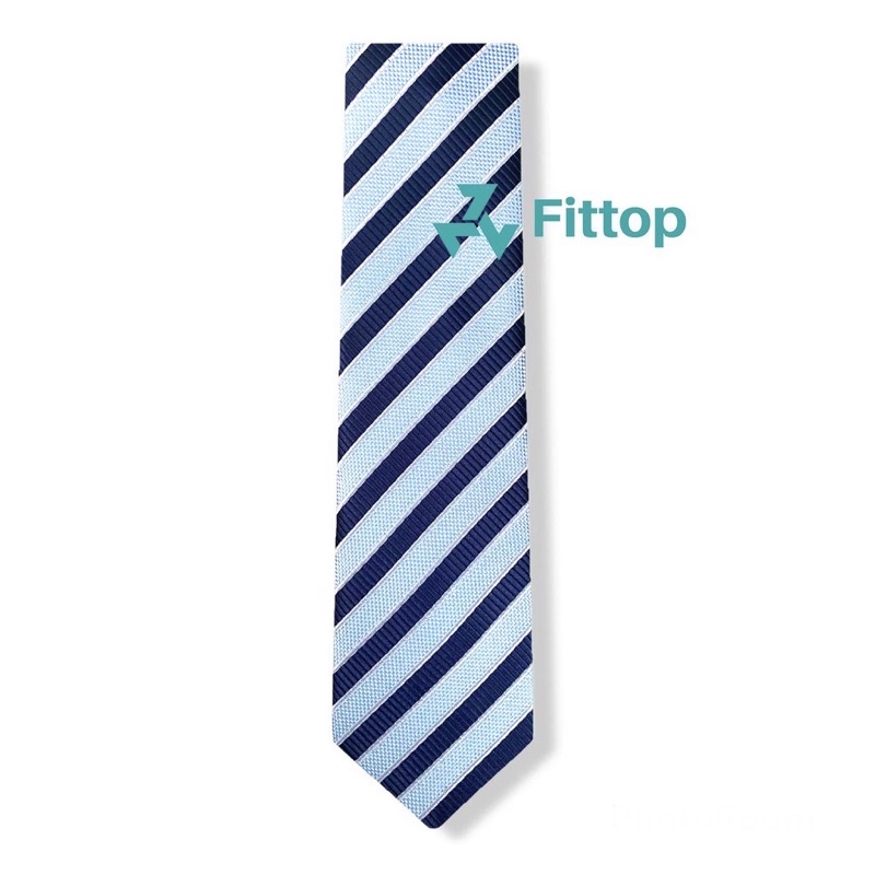 Cà Vạt Nam Sọc Xanh Cao Cấp, Sự Kiện 7cm FITTOP CAVAT-187
