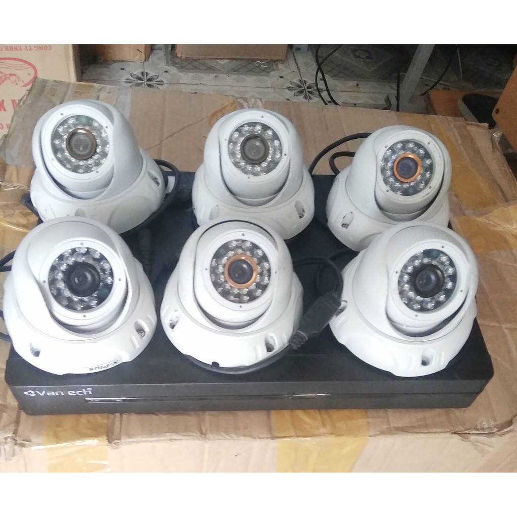 Bộ 6 camera và đầu ghi vantech 8 kênh